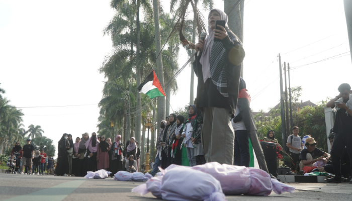 Aksi Orasi dari Peserta Kampanye Voice of Palestine - www.infomalangraya.co.id