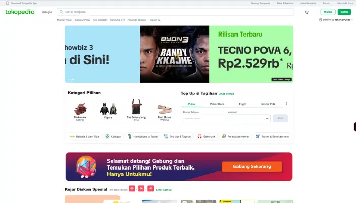 Web Tokopedia yang responsif dan banyak dikunjungi pembeli - Usaha Berbasis Digital InfoMalangRaya.co.id